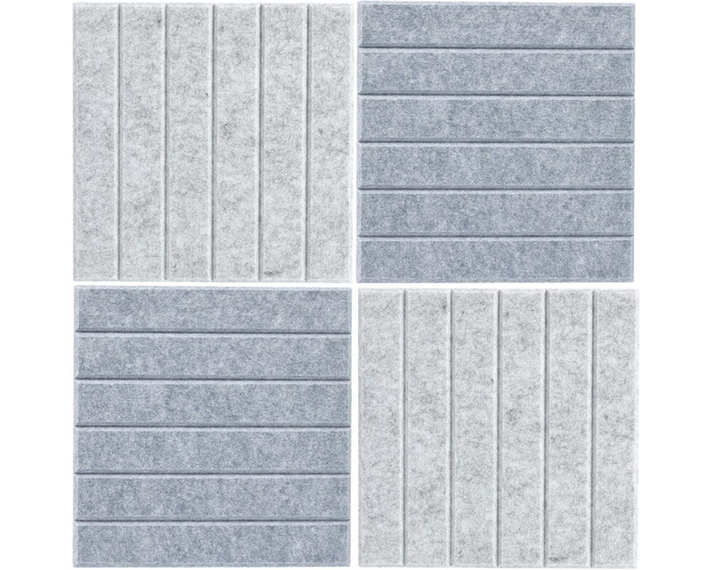 ZELLER Pinboard-Set, 4tlg. 30x30 cm 11579 hell-/dunkelgrau