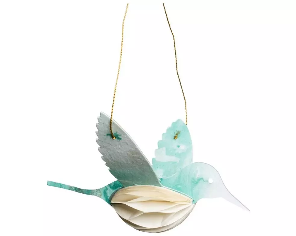 Tranquillo Aufhänger Vogel Hellblau, 9 x 13 cm