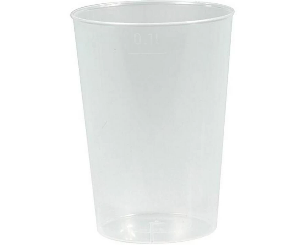 Papstar Einwegbecher Trinkbecher transparent PP 1 dl 40 Stück