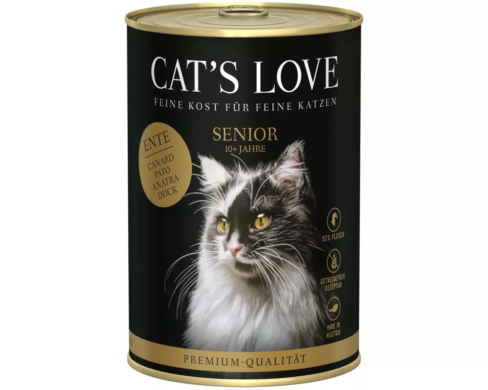 Cat's Love Nassfutter Senior Ente, 400 g