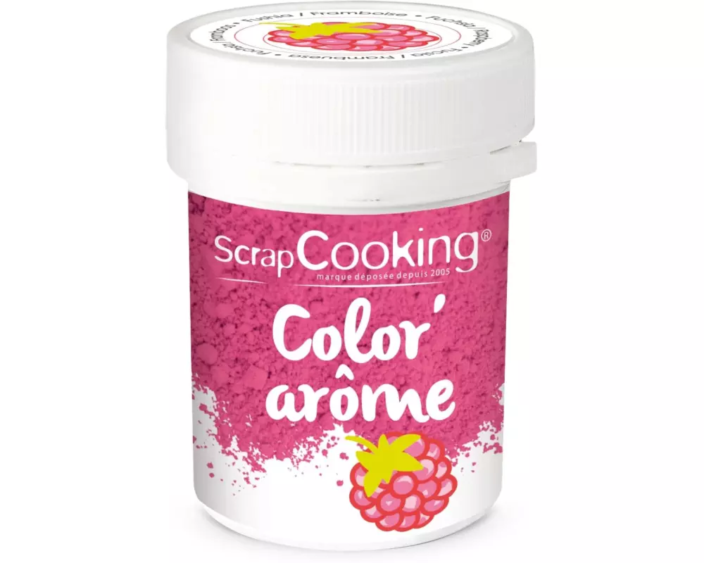 ScrapCooking Lebensmittelfarbenpulver mit Aroma Himbeere Pulver Rosa 10 g