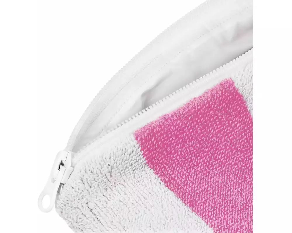 Kolma Necessaire Stripy 24 x 18.5 cm, Flamingo/Weiss
