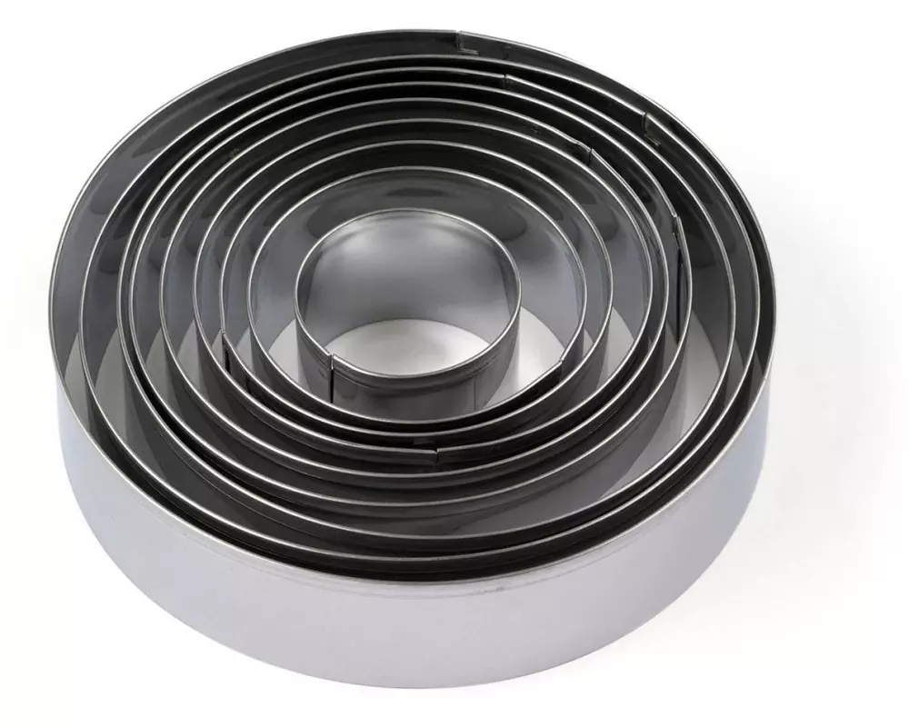 Blomsterberg Guetzli-Ausstecher-Set Round Kreise, 9-teilig, Stahl