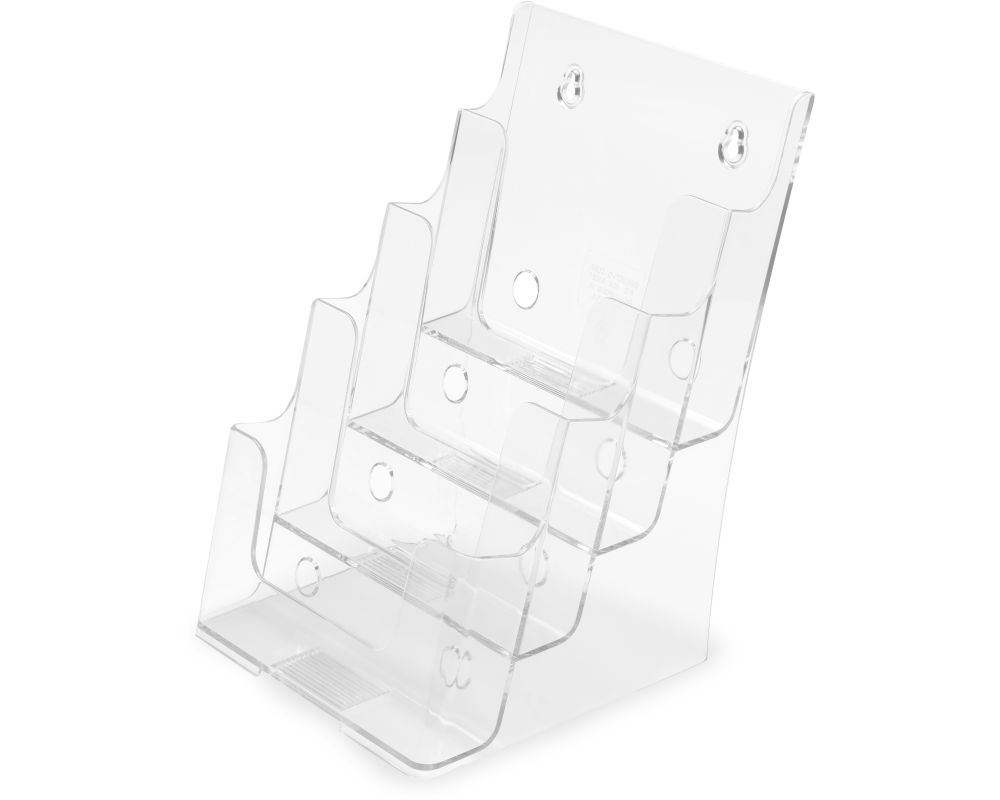 DEFLECTO Prospekthalter Docuholder A5 77901 hoch, 4 Fächer