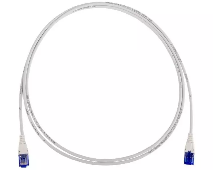 R&M Patchkabel Thin-Line Cat 6, U/UTP, 10 m, Grau, 10er Pack