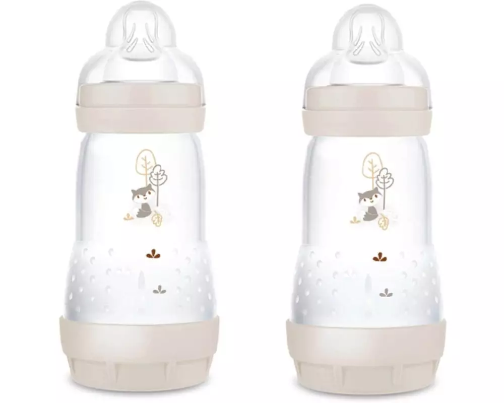 MAM Kunststoffflasche Easy Start 2er Set Beige 260 ml
