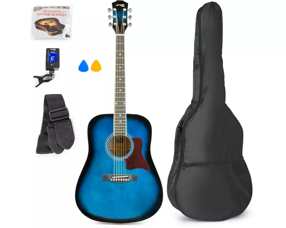 MAX Westerngitarre SoloJam Set Blau