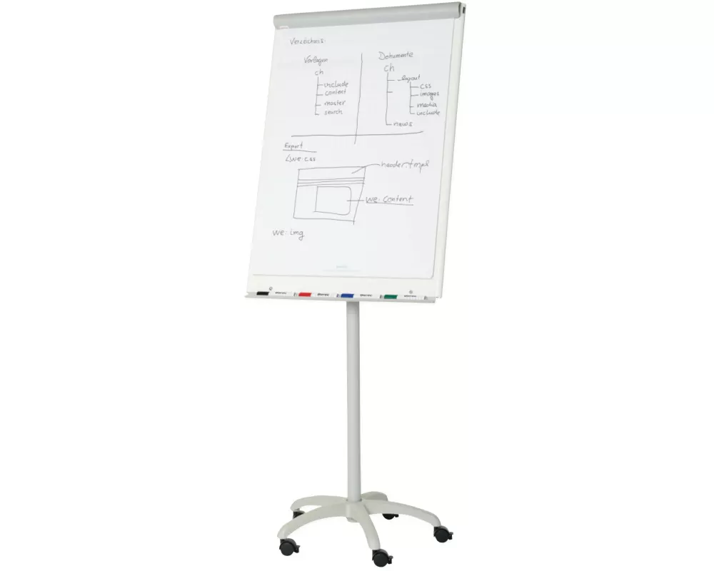 Berec Flipchart auf Rollen 74 cm x 100 cm
