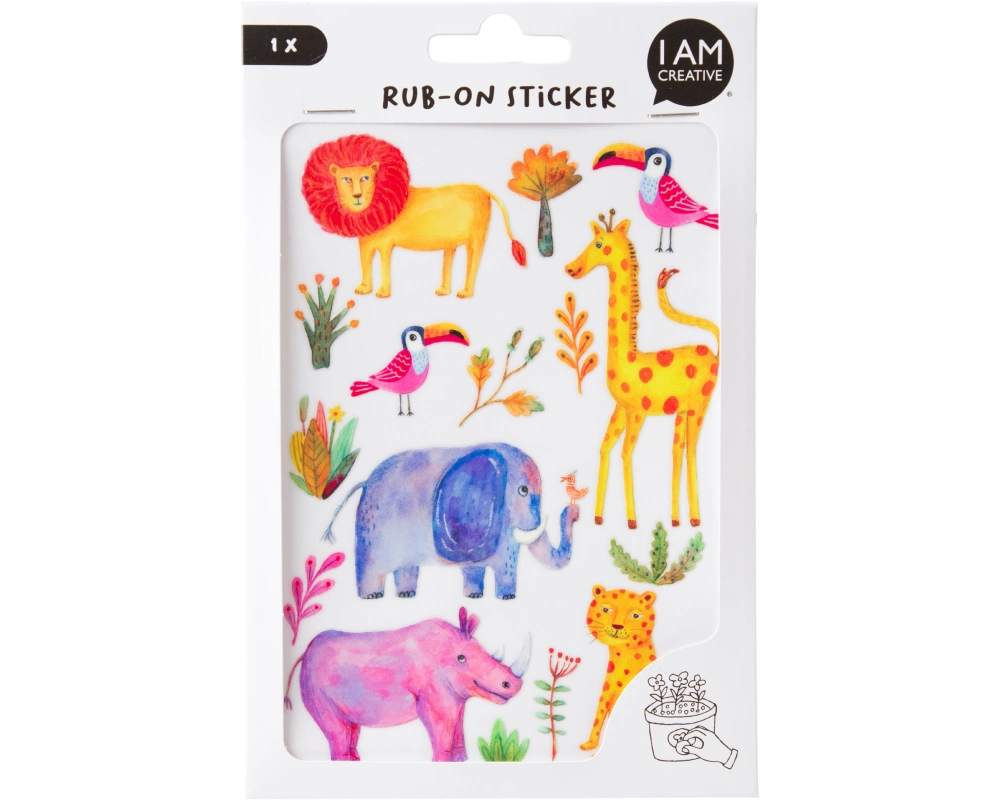 I AM CREATIVE Rub on Sticker 12x17.7cm 4010.63 Dschungel
