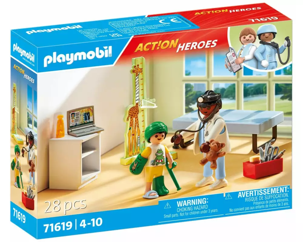 Playmobil Action Heroes Kinderarzt mit Teddybär 71619