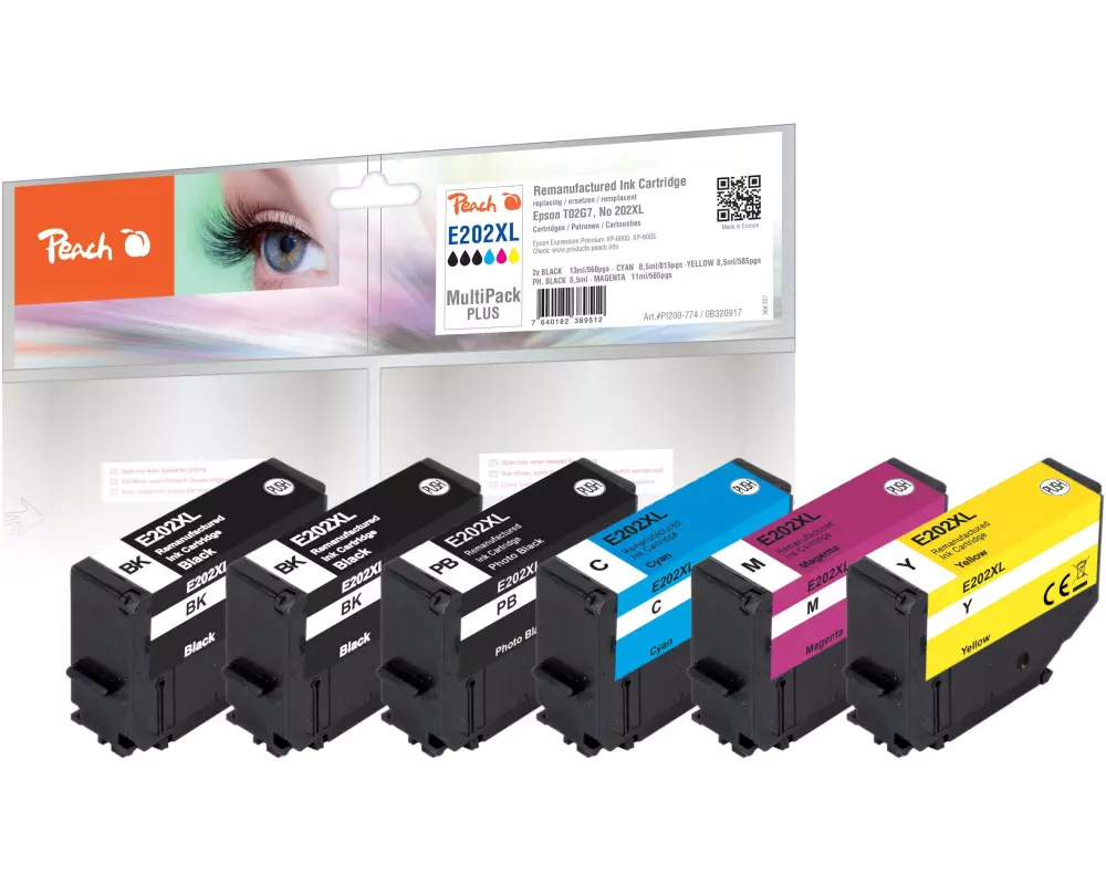 Peach Tinte Epson Nr. 202XL Multi-Pack-Plus C/M/Y/PB/2x BK
