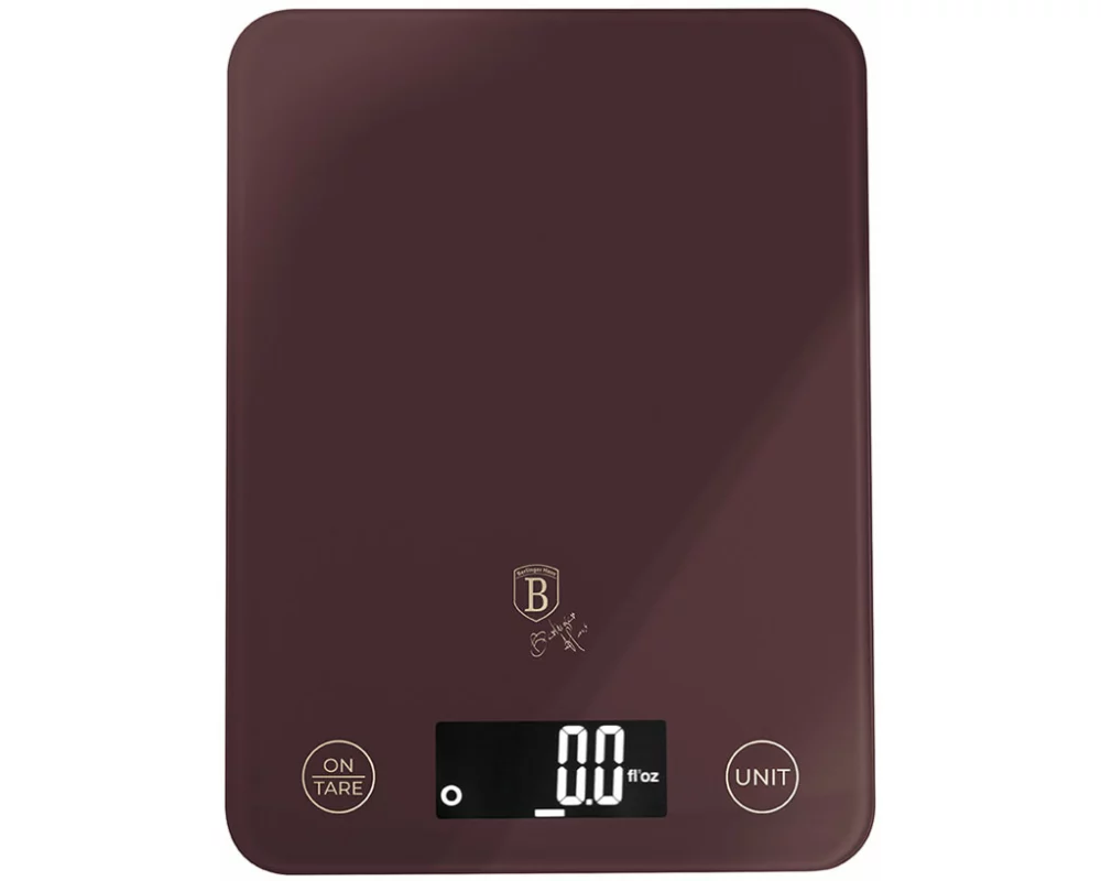 Berlinger Haus Digitale Küchenwaage max. 5kg matt bordeaux Leonardo Collection