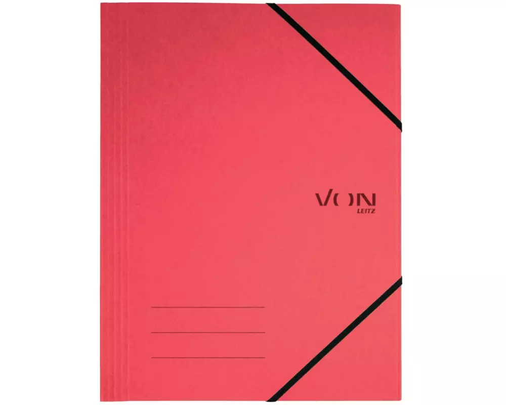 VON Gummibandmappe A4, Rot