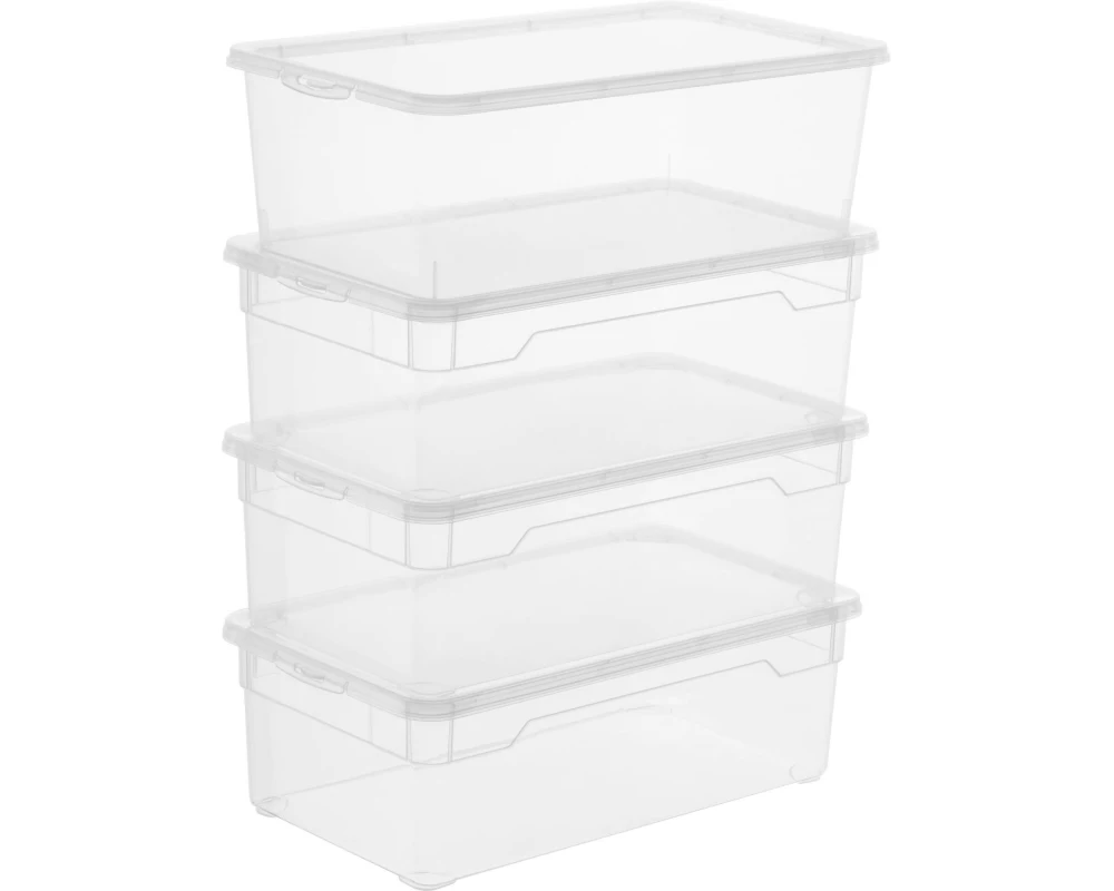 Rotho Aufbewahrungsbox Lady Shoe Transparent, 4 tlg.