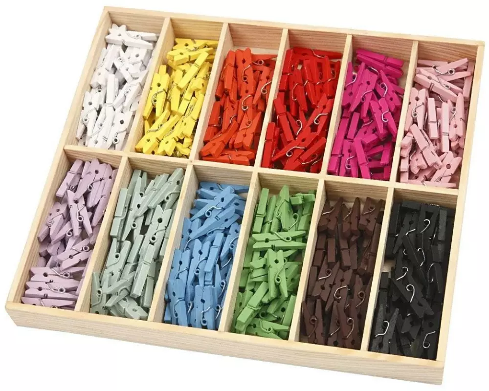 Creativ Company Holzartikel Wäscheklammer 12 x 24 Stück