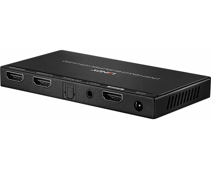 LINDY 2 Port HDMI 2.0 18G Splitter with Audio