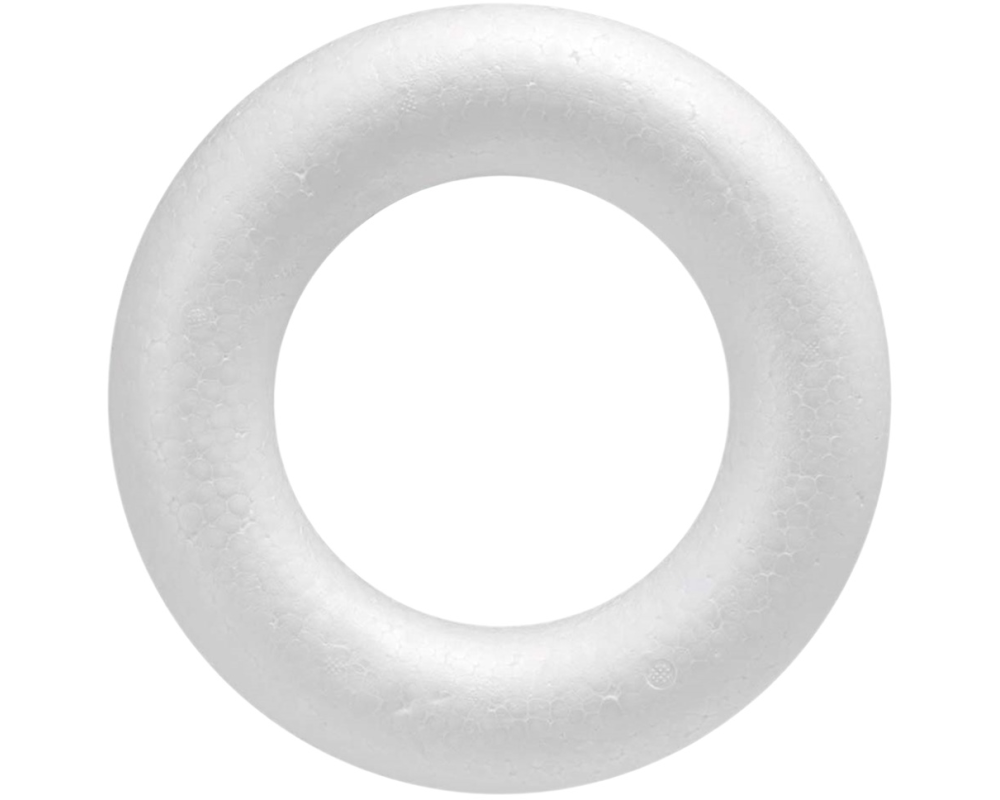 GLOREX Styroporhalbring 25cm 63803534 weiss