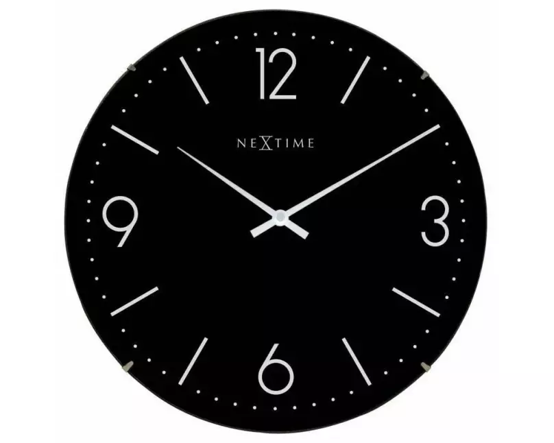 NeXtime Wanduhr Basic Ø 35 cm Schwarz