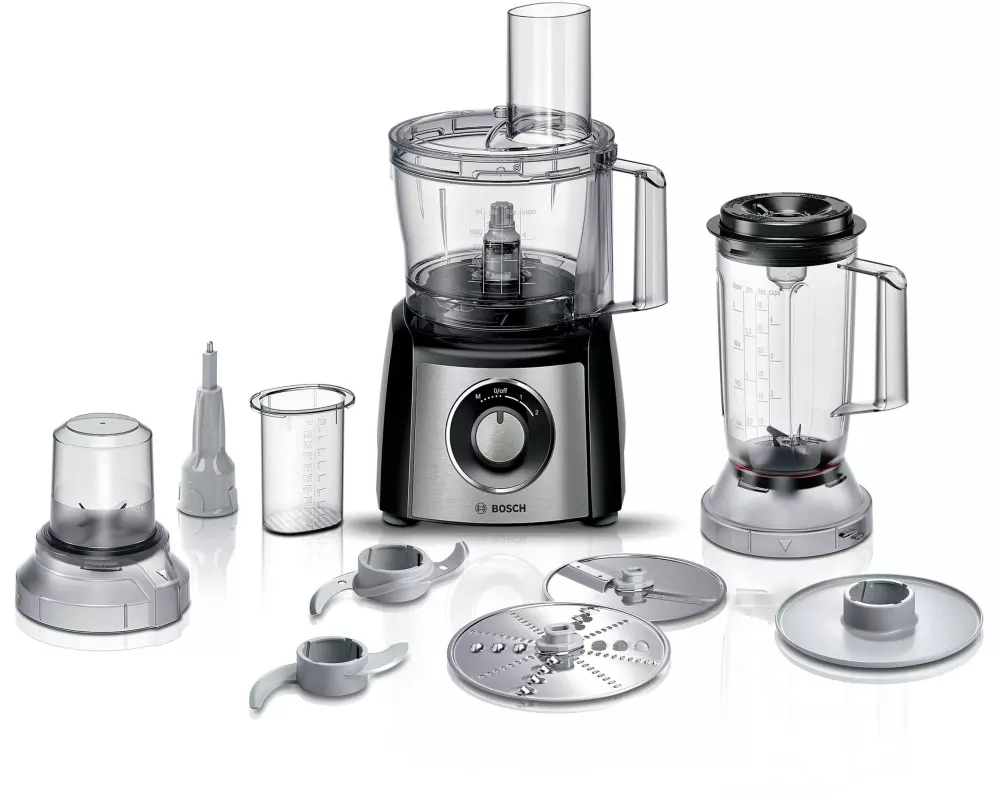 Bosch Küchenmaschine MultiTalent 3 MCM3501M Edelstahl/Schwarz