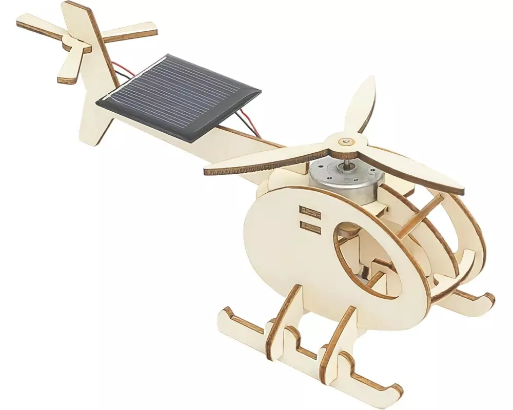 Fischertechnik MiniMiNT HelioCopter Holz-Bausatz Hubschrauber Solarenergie