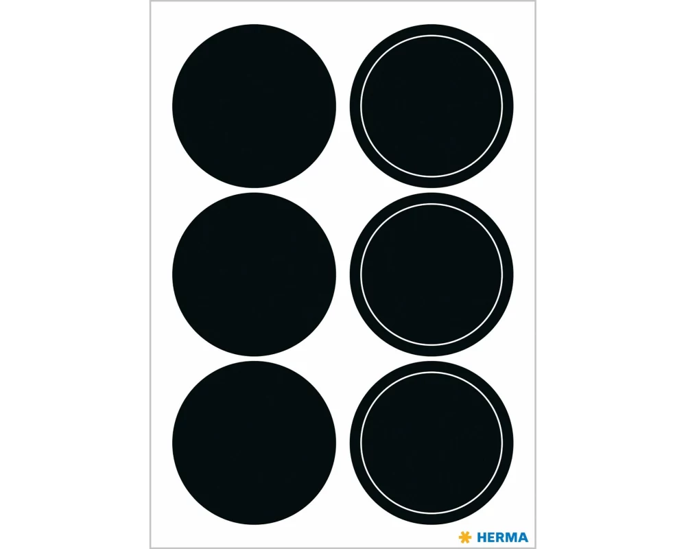 Herma Stickers HOME Tafeletiketten Kreise 2 Blatt / 12 Etiketten