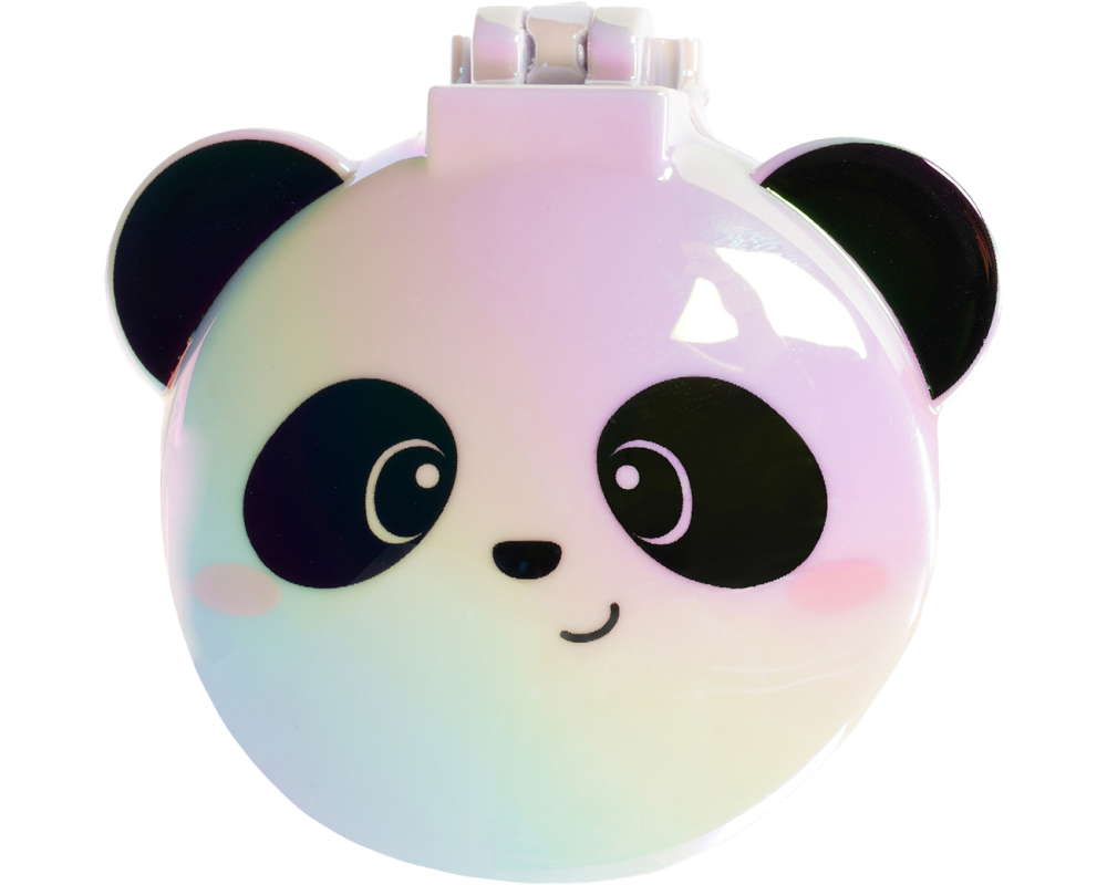LEGAMI Haarbürste 6.5x6.5cm HB0036 Panda mit Spiegel