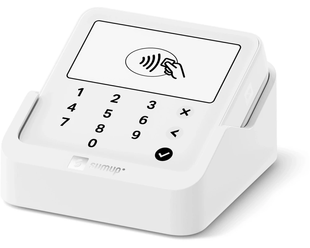 SumUp Chipkartenleser SoloLite+ Ladestation Weiss