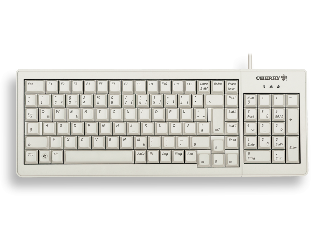 CHERRY XS G84-5200 Tastatur Büro USB + PS/2 AZERTY Französisch Grau