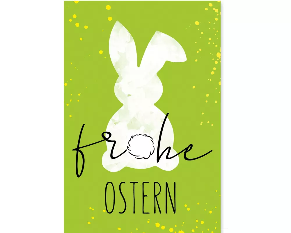 Braun + Company Grusskarte Frohe Ostern 11.5 x 17 cm, Grün/Weiss