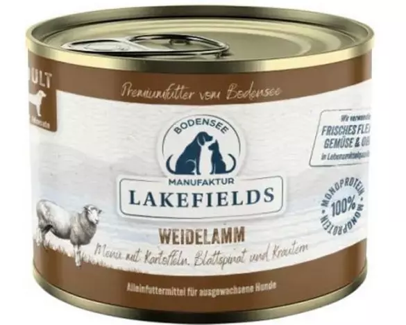 Lakefields Menü Lamm Lamm mit Kartoffeln, Blattspinat, Kräutern