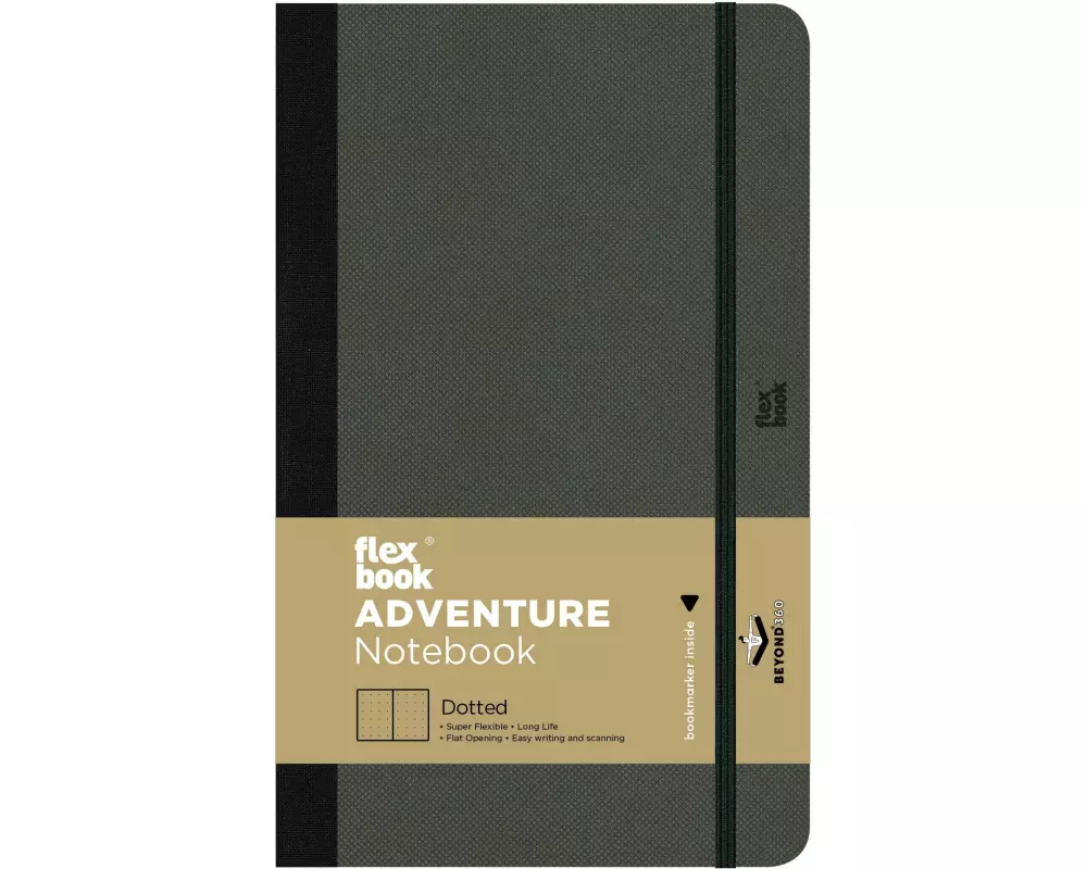 Flexbook Adventure Notebook gepunktet 13 x 21 cm, Dot, Schwarz