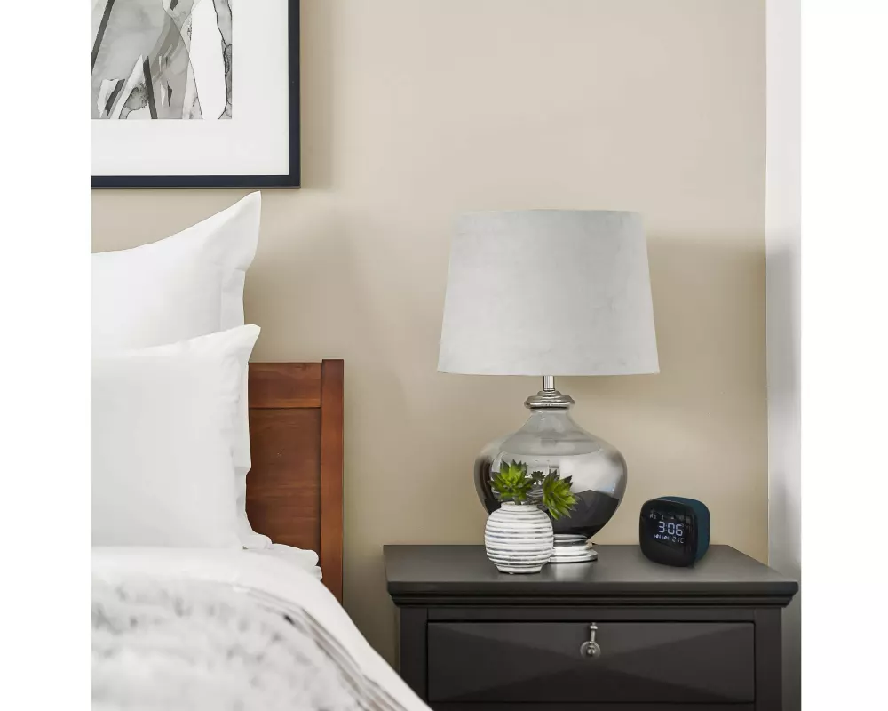 TFA Dostmann Digitalwecker mit Nachtlicht Blau