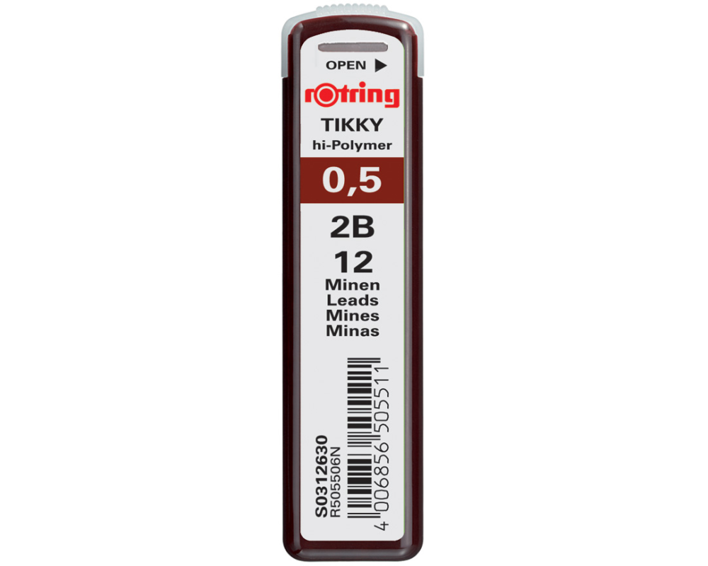 ROTRING Minen 2B S0312630 0,5mm 12 Stück