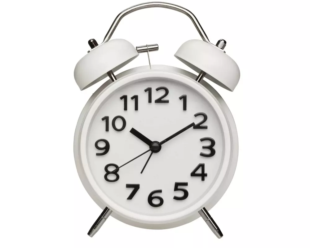 TFA Dostmann Wecker mit Doppelglocke Weiss