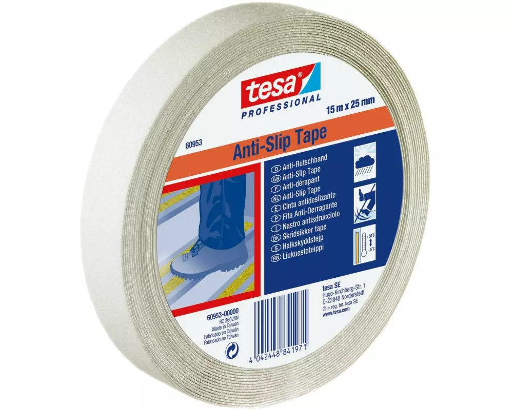 tesa Antirutsch-Klebeband 25 mm x 15 m, Gelb