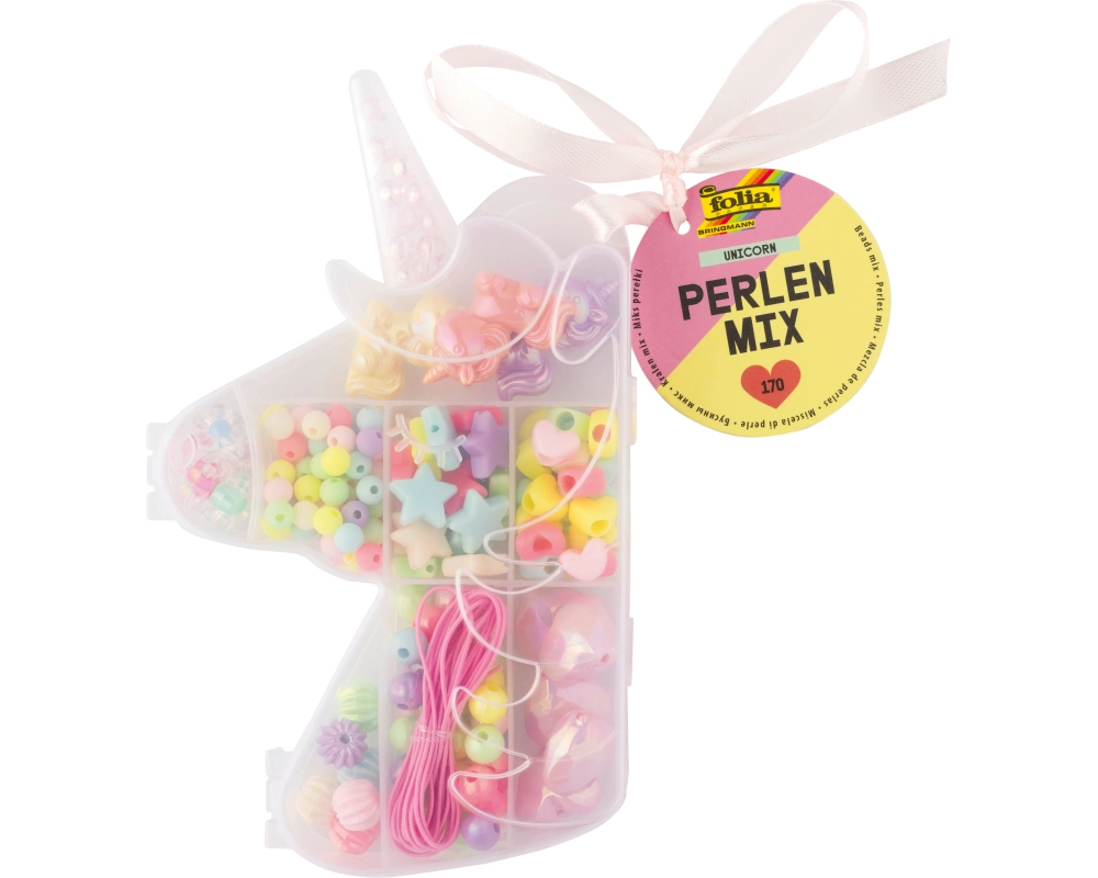 FOLIA Perlen Mix 32021 Unicorn 170 Teile