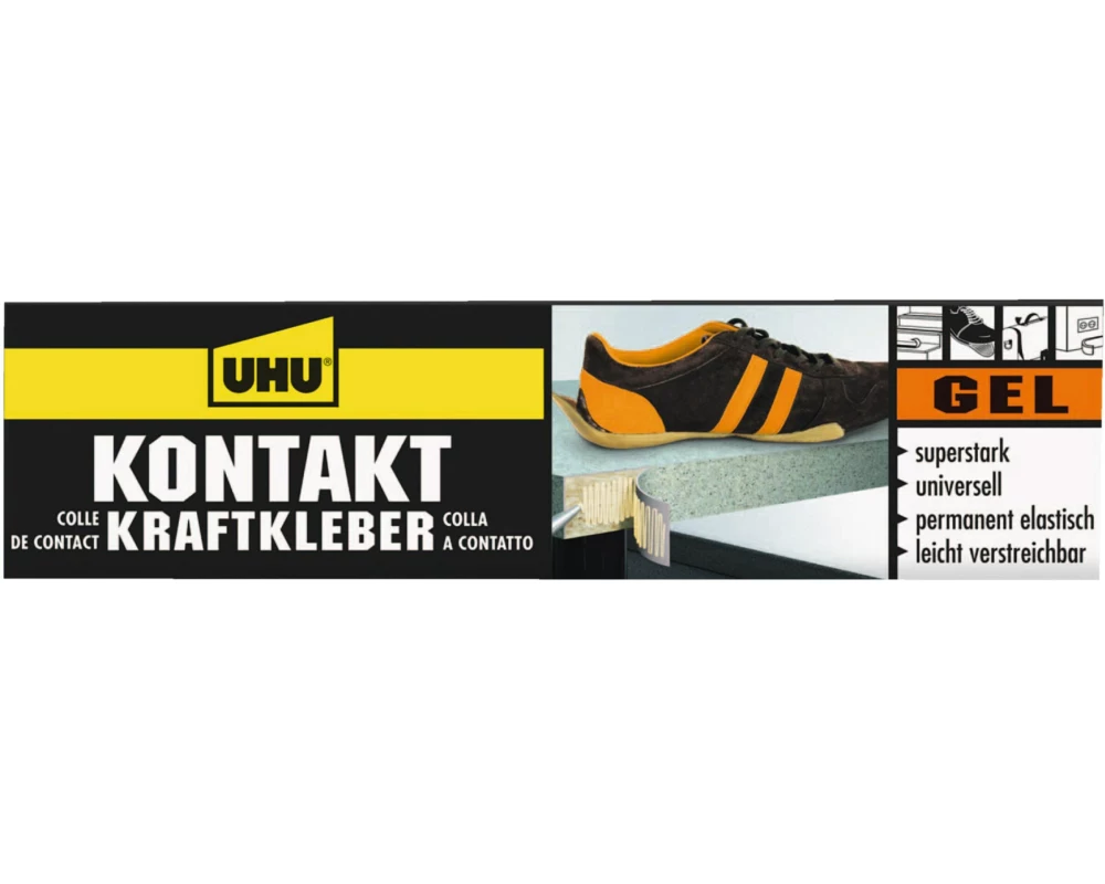 UHU Kontakt Kraftkleber Gel Tube 42 ml, Gelb