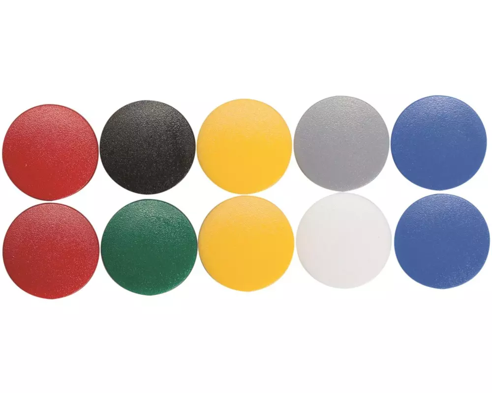 Maul Haftmagnet Solid Ø 20 mm, 300 g, farbig sortiert, 10 Stück
