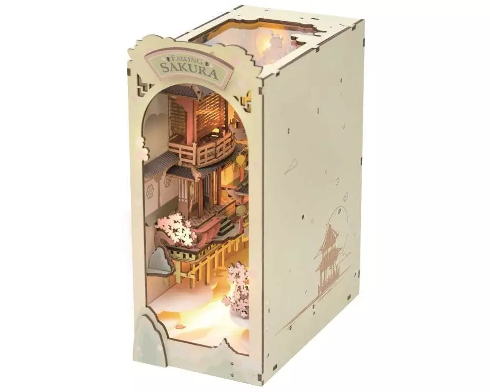 RoboTime Bausatz Book Nook Falling Sakura