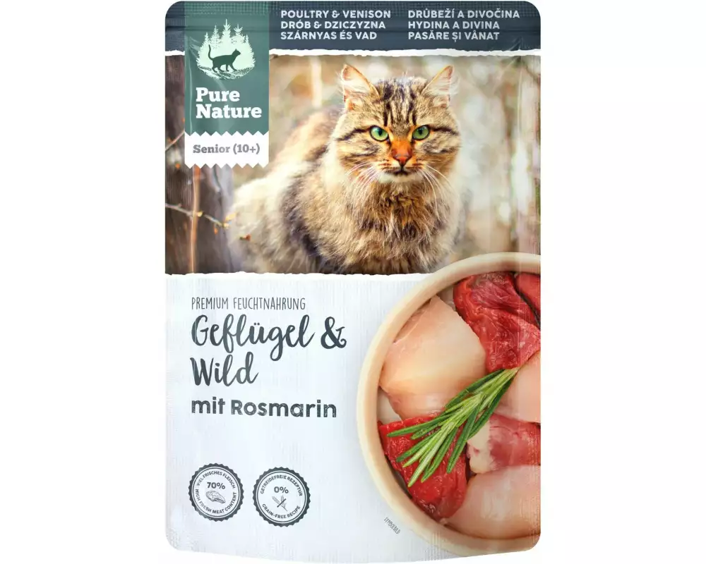 Pure Nature Nassfutter Senior Geflügel&Wild, 85 g