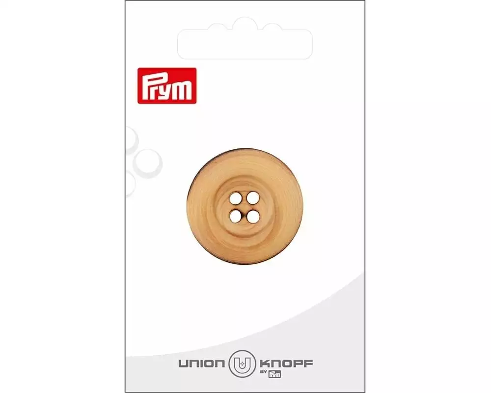Prym Union Knopf Knöpfe 4-Loch 28 mm, 1 Stück, Beige