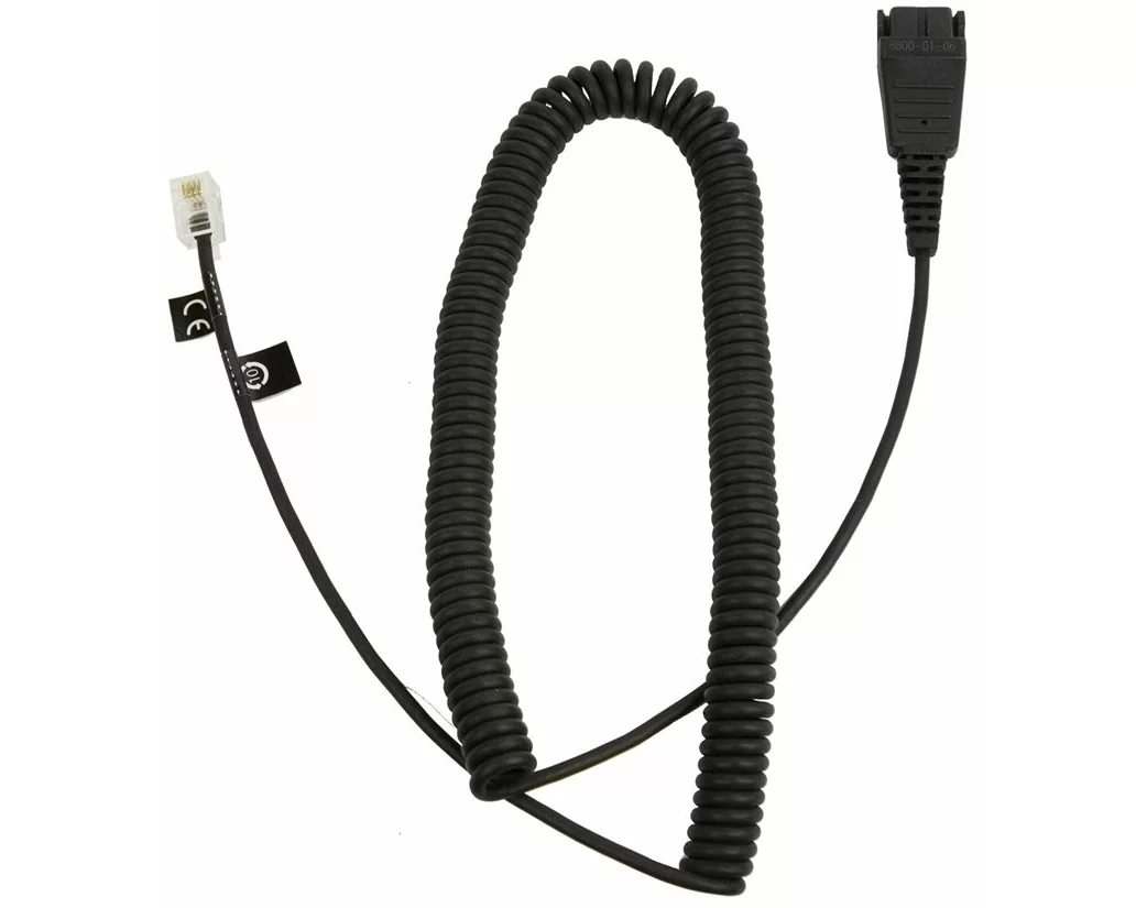 JABRA QD to RJ10 coiled 0.5-2meters Siemens compatibility