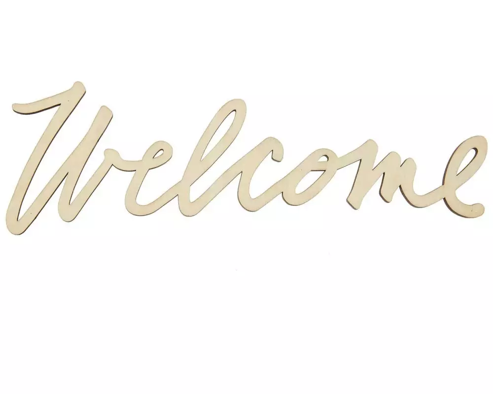 Rico Design Holzartikel Welcome 29 x 10 cm, magnetisch