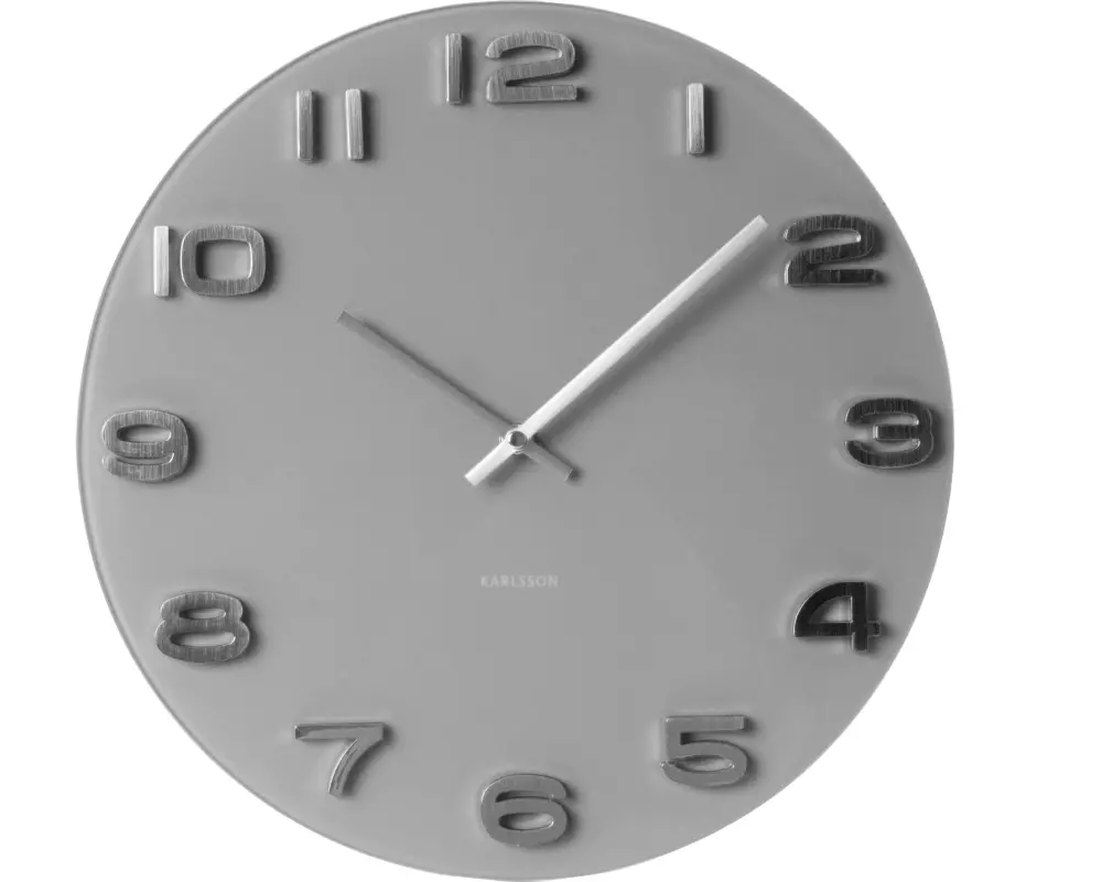 KARLSSON Wanduhr Vintage Round 35 cm, Grau