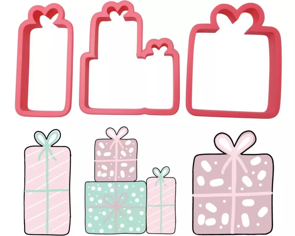 Cut my Cookies Guetzli-Ausstecher Serie Geschenke, 3-teilig