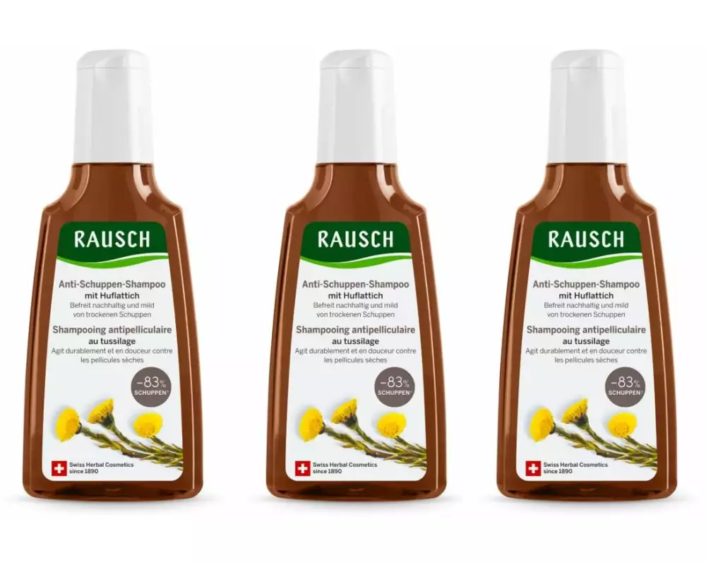 RAUSCH Shampoo Anti-Schuppen Huflattich 3x 200 ml