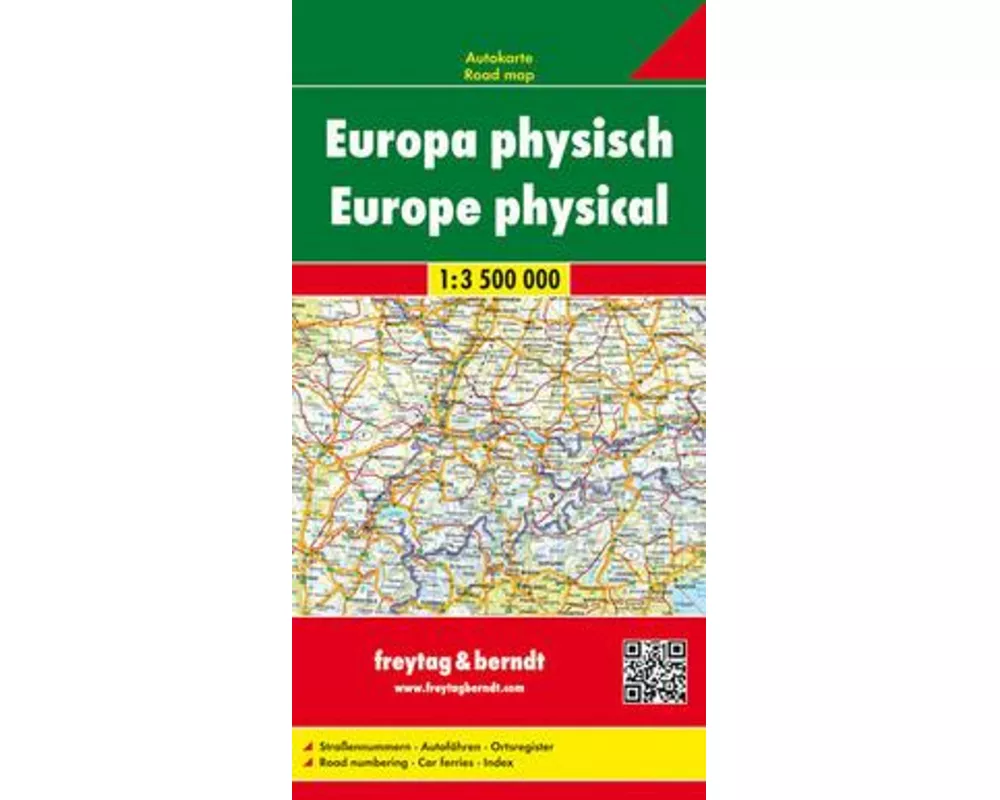 Europa physisch, Autokarte 1:3.500.000, freytag & berndt