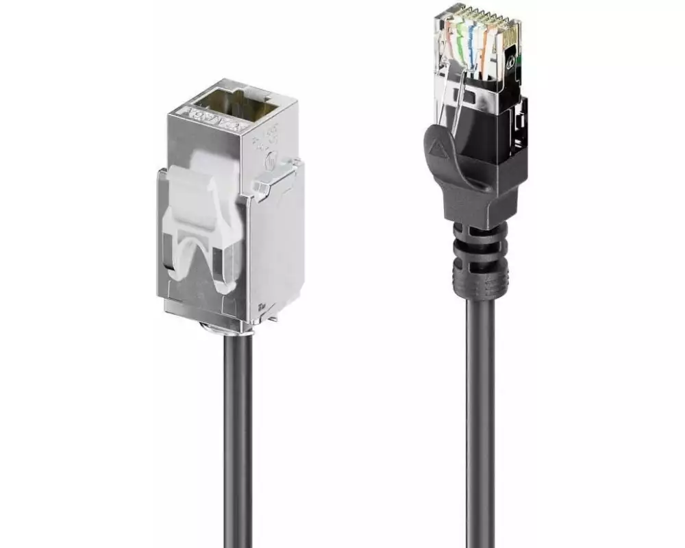 PureLink mediahub2 F/M-Verbindungskabel Cat 6A, S/FTP, 1 m, Schwarz
