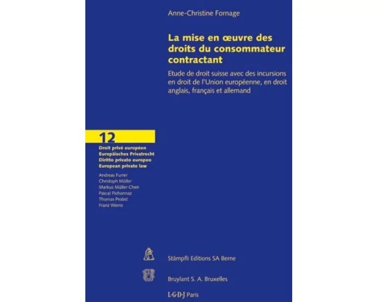 La mise en oeuvre des droits du consommateur contractant
