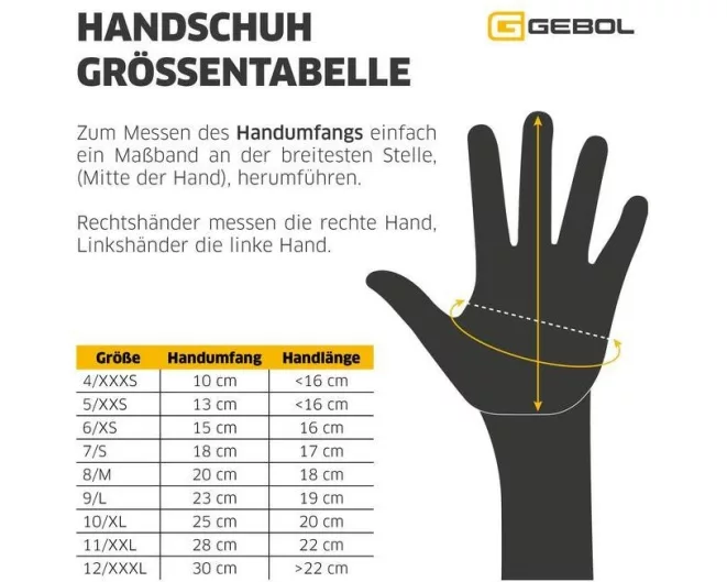 Gebol Arbeitshandschuh Uni Fit Thermo 9 Grösse: 9,